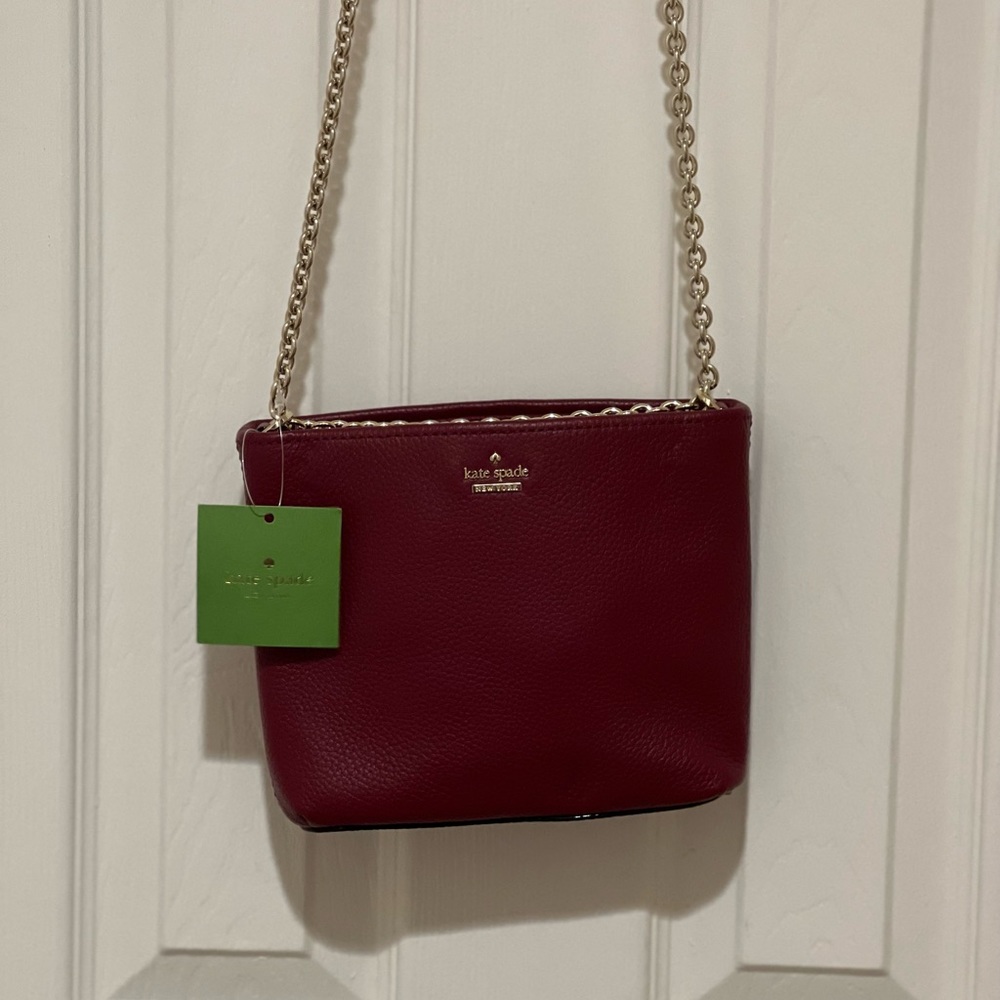 Kate spade crossbody red leather bag